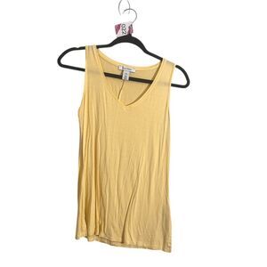 White House Black Market Womens Tank Top XXS Yellow Sleeveless